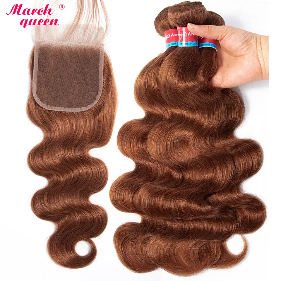 Puchki Indijskih Volos Marchqueen Predvaritelno Cvetnye S Zakryvaniem 30 Svetlo Korichnevyj Cvet Obemnye Volnistye Volosy 3 Sht S Zakryvaniem Ne Remi Aliexpress