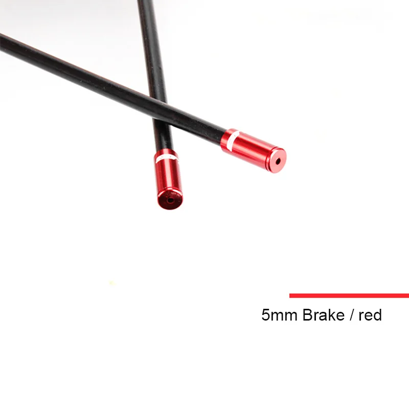 4 шт. алюминиевый Велосипедный тормозной кабель наконечники щипцы для обвеса велосипеда кабельный корпус крышка велосипедный тормоз/строка переключения торцевые колпачки аксессуары - Цвет: 5mm Brake-Red