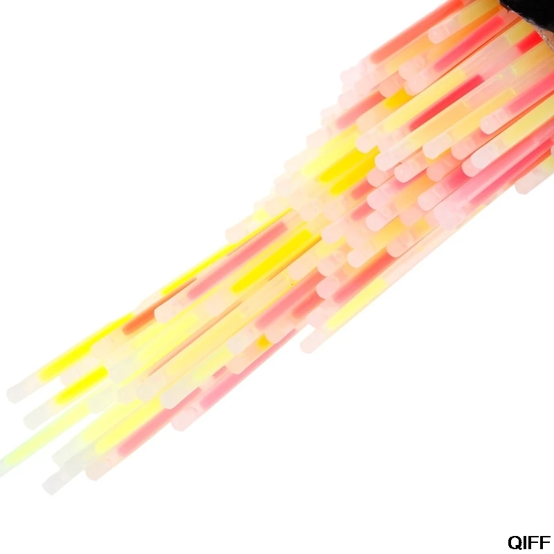 Разноцветный Флуоресцентный светильник светящиеся палочки браслеты неоновые ожерелья ралли рейв