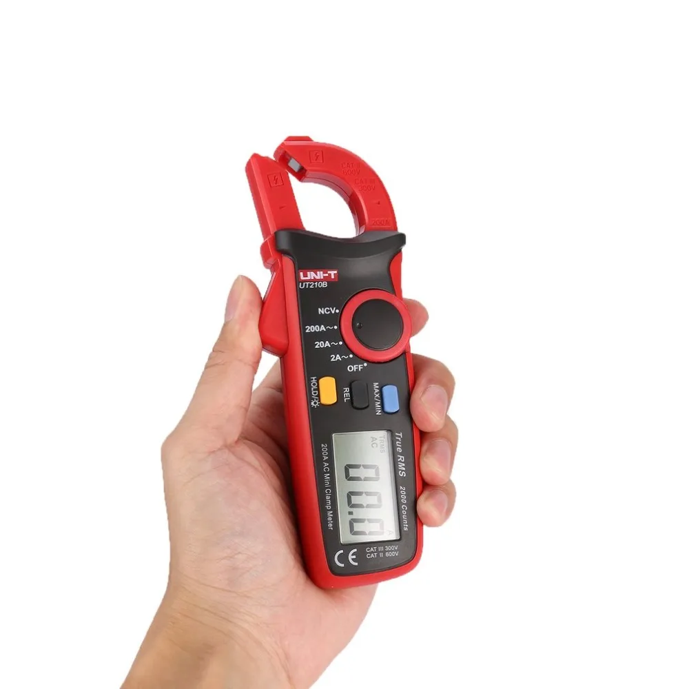Блок UT210B цифровой токовые клещи AC Amp Мини мультиметр мультитестерный Амперметр