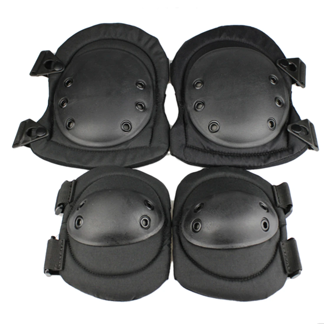 

WST Strengthen Tactics Knee Pad Elbow Pad Protectove Guards Set Sports Safety - Black