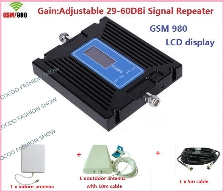 

Newest LCD Display GSM 900Mhz Repeater High gain Cellular Mobile Signal Repeater GSM Signal booster Cell Phone Signal Amplifier
