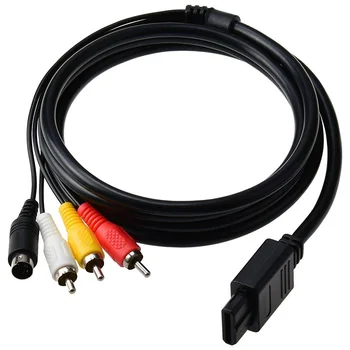 

H 10pcs 6ft AV TV S Video AV Cable for Gamecube SNES NGC N64 Console