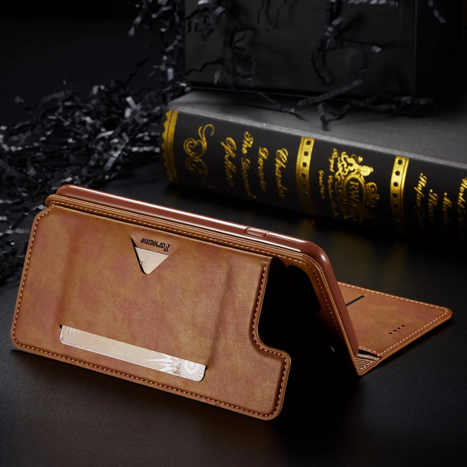 Роскошный кожаный чехол-бумажник с отделением для карт, флип-чехол для IPhone 11 pro Xs Max Xr 8 7 6 6s Plus, полная защита, Магнитная подставка-Чехол