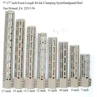 TriRock 7/9/10/11/12/13.5/15/17'' inch Clamping Style M-lok Handguard Rail Picatinny Mount System Fit .223/5.56_Tan Printed