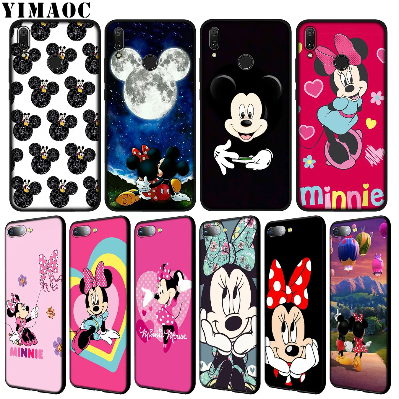 

YIMAOC mickey minnie cute mouse Soft Case for Huawei Y9 Y7 Y6 Prime 2019 Honor 20 8C 8X 8 9 9X 10 Lite 7C 7X 7A Pro Cover