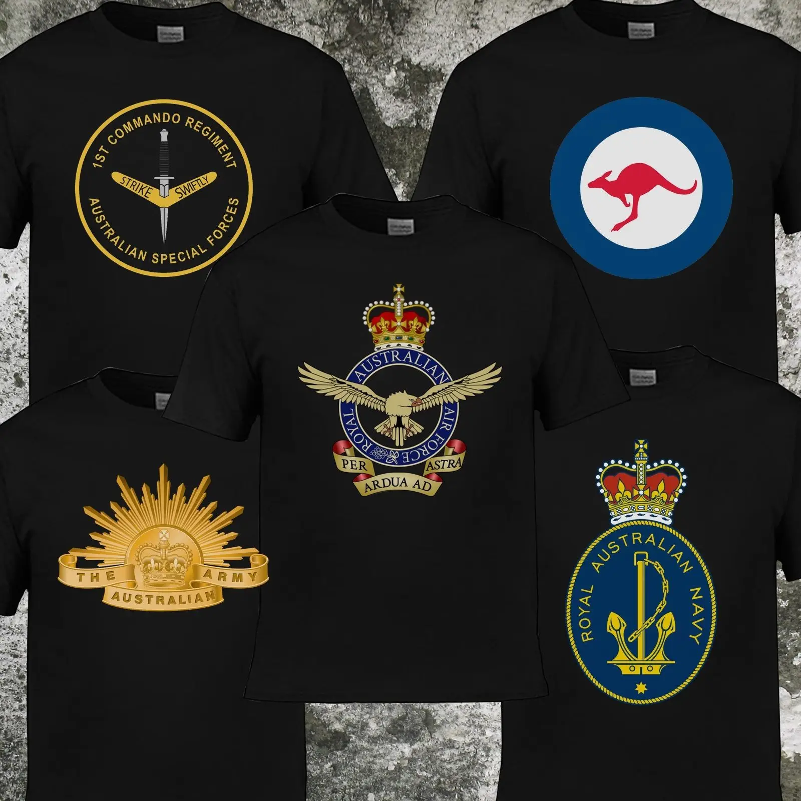 

Hot Sale Fashion Rising Sun Australian Army Australian Air Force T-Shirt Men Cotton Short Sleeve Tees Shirt Harajuku