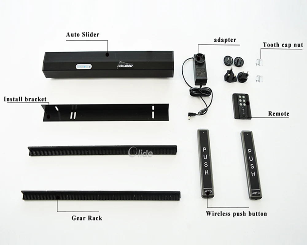 Olide Residential Automatic Sliding Door Operator Black Automatic