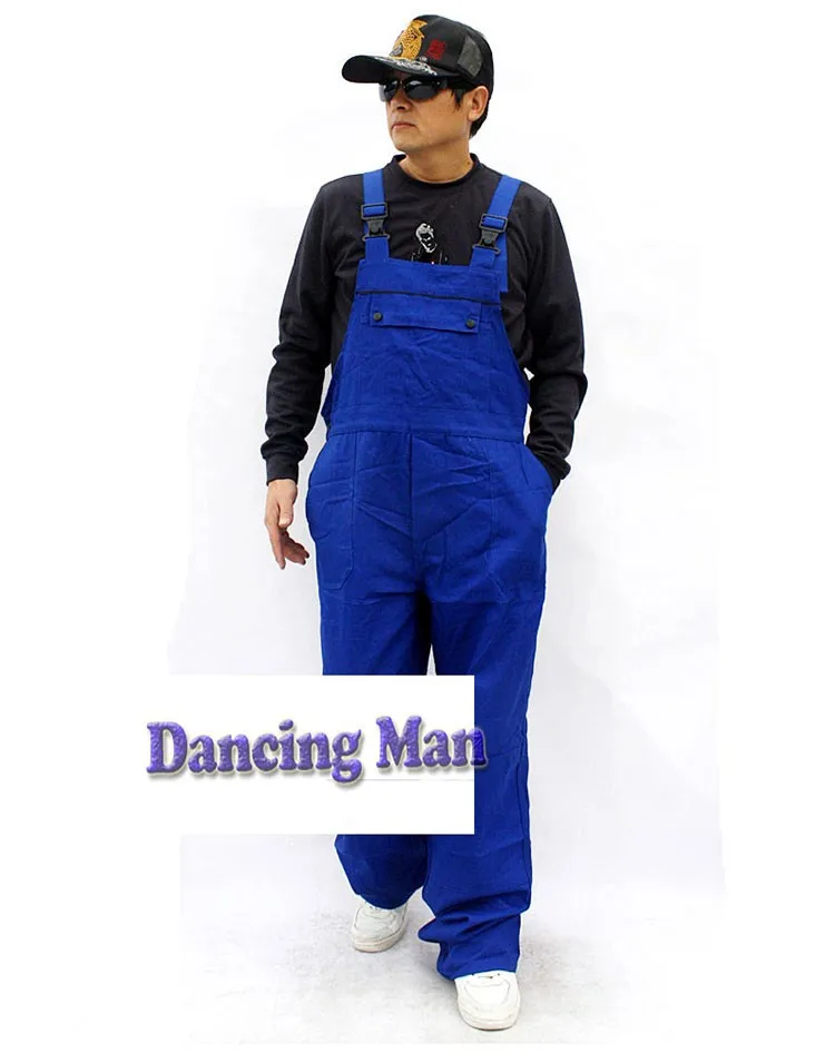 CCGK bib overalls men work coveralls repairman strap jumpsuits pants sleeveless wear-resistance working uniforms plus size S-3XL (3)