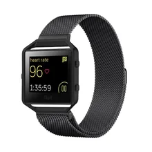 Сменный дышащий браслет из нержавеющей стали ремешок для Fitbit Blaze магнитный с миланским плетением петля с металлической рамой маленький большой