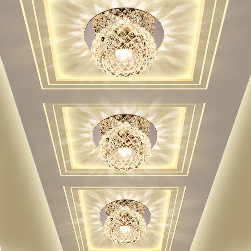 LED Downlights Modern Crystal Spotlights Led Downlight Ceiling Light 3W