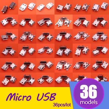 

36 models Tablet PAD Phone Micro USB Connector 5P 7P Charging Port USB Jack Socket For Samsung ASUS Lenovo Sony LG Huawei