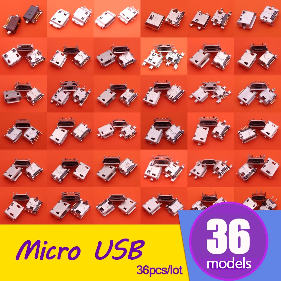 Разъем Micro USB для планшетов 36 моделей 5P 7P гнездо зарядки Samsung ASUS Lenovo Sony LG Huawei|Шлейфы
