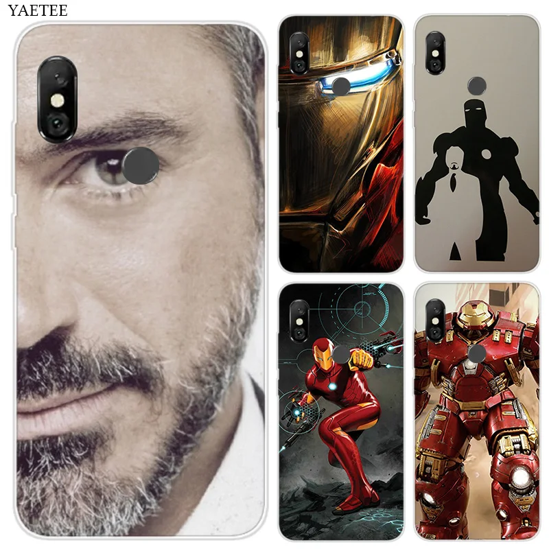 

Fashion Soft Silicone Case For Xiaomi Xiomi redmi 4A 4 Pro 3S S2 6A Note 6 Pro 5 Plus 5A 4X 4 Cover Cool iron man tony stark ma