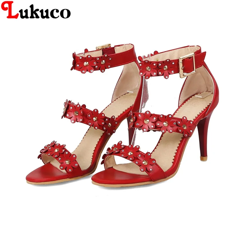 

2019 Sweet women summer sandals plus size 37 38 39 40 41 42 43 44 45 46 47 48 thin high heel free shipping hanmade shoes