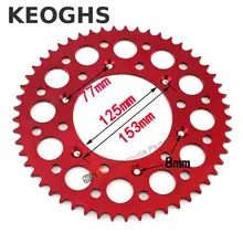 Keoghs High Quality Dirt Bike Chain Sprocket 7075 Cnc Aluminum 49t/52t/53t Light Weight For Honda Kawasaki Ktm Motocross Modify