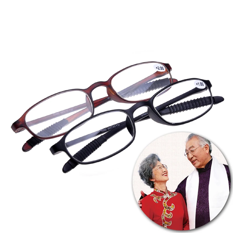 

Men Women TR90 Frame Reading Glasses Resin Eyeglasses Diopter +1.0 to 4.0 Presbyopic 012