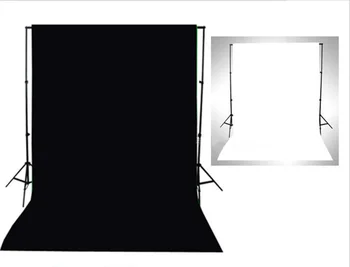 

6.56x6.56ft / 2x2m Black with White Photography Backdrop Background Screen Photo Studio Non Woven Fabric Cloth