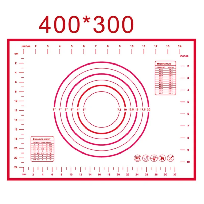 Силиконовый коврик для выпечки, тесто для пиццы, кондитерские изделия, кухонные гаджеты, инструменты для приготовления пищи, посуда для выпечки, принадлежности, товары - Цвет: Красный