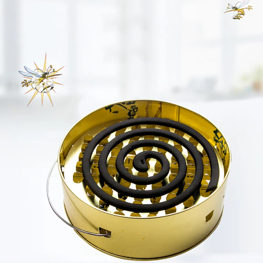 

Mosquito Coils Holder Large Repellent Rack With Cover Stainless Steel Portable Tray Fireproof Mosquito Repellent Plate