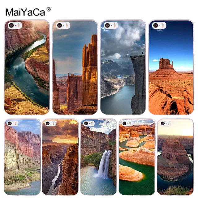 

MaiYaCa Scenery American Grand Canyon for iPhone 4 SE 5C 5S 6S 7 8 Plus X XR XS MAX Phone Cases transparent Soft TPU Cover Cases