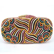 Стильная, красочная дамы кристалл вечерняя сумочка; BS010 Для женщин Роскошные Diamond Шипованных Вечерние клатч из Пром кошелек свадебная сумочка 88222