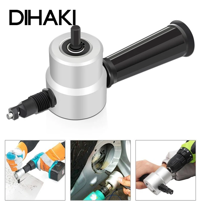 

Sheet Metal Cutting Nibbler Drill Double Head Sheet Metal Cutter Drill Bits Nibbler Blade Saw Power Tools Accessories