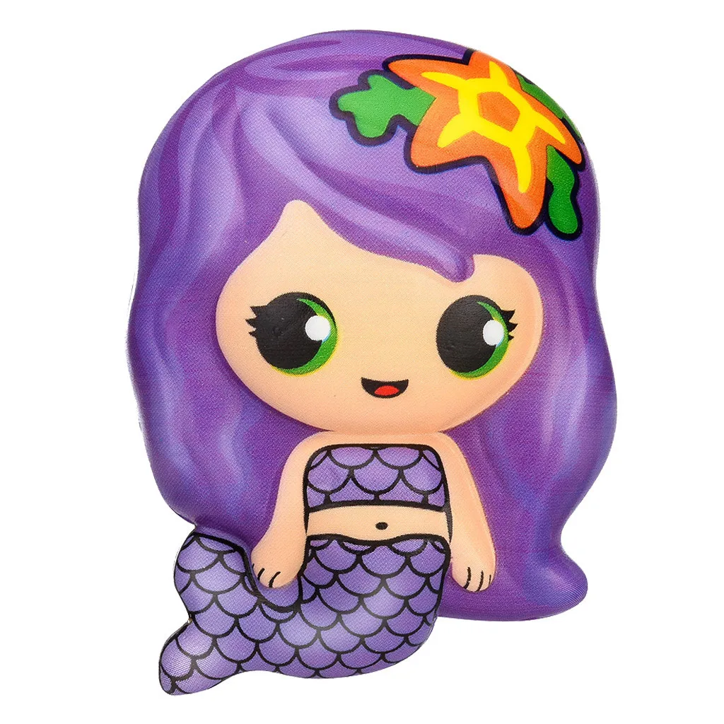 Антистрессовая мягкая игрушка-давилка Kawaii Mermaid медленно поднимающийся крем коллекция Сжимаемый ароматизированный снятие стресса детские подарки P