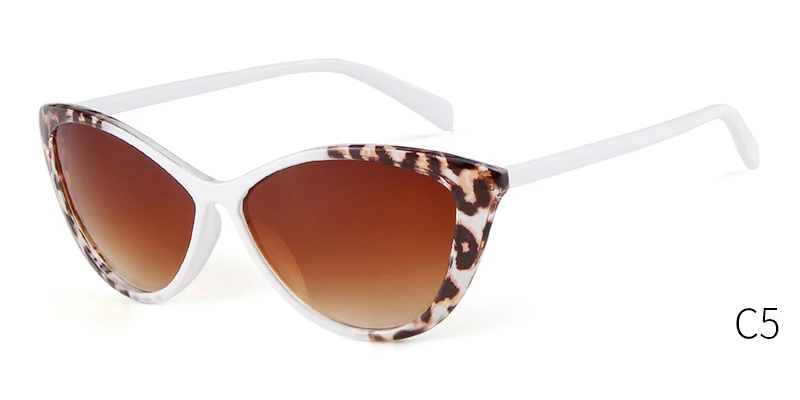 WHO CUTIE, черный леопард, кошачий глаз, солнцезащитные очки для женщин, фирменный дизайн, винтажные, крутые, 90 s, Cateye, оправа, Ретро стиль, солнцезащитные очки, оттенки, OM702 - Цвет линз: C5