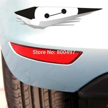 

10 x Funny Big Hero 6 Baymax Peering Car Sticker Decal Car Body for Tesla Toyota Ford Chevrolet Volkswagen Kia Lada