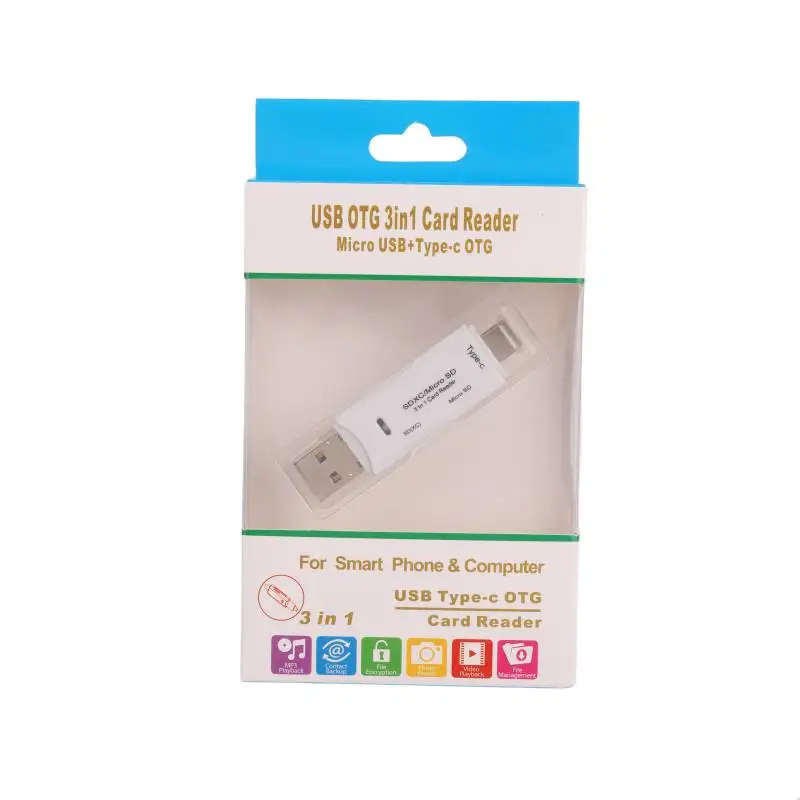 3 в 1 Usb 2,0 кардридер высокая скорость SD TF Micro SD кардридер Тип C USB C Micro USB память Otg кардридер