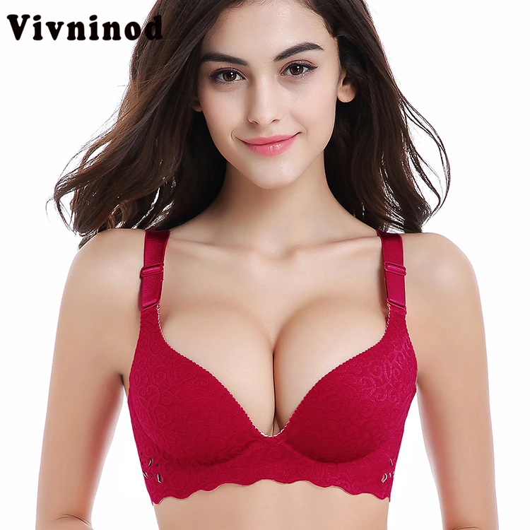 Sexy Women Bra Adjustable Brassiere Seamless Lingerie Super Push Up Bra
