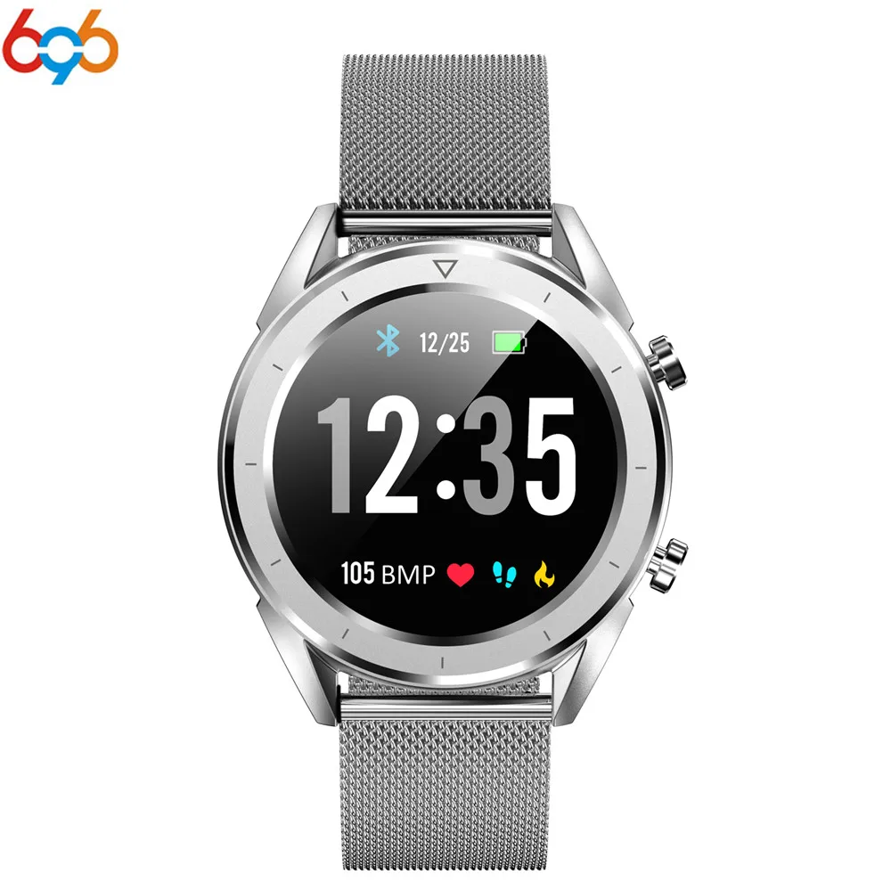 696 DT28 мужские Смарт часы IP68 Водонепроницаемый ECG Монитор артериального давления