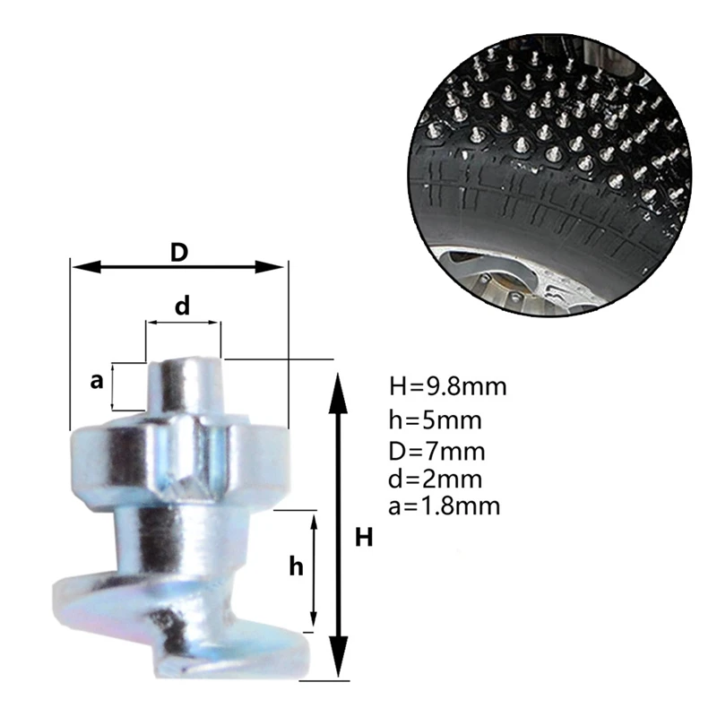 50 шт. зимние Нескользящие шпильки Винт снег шипы колеса шины цепи для снега Набор шпилек для авто автомобиля мотоцикла внедорожник Atv грузовик