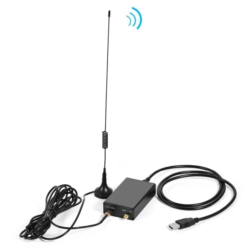 

1PC Ham Radio Receiver 100KHz-1.7GHz full Band UV HF RTL-SDR USB Tuner RTLSDR USB dongle with RTL2832u R820t2 RTL SDR Receiver