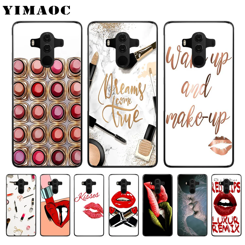 

YIMAOC Makeup Cosmetics Lipstick Soft Case for Huawei Y5 Y6 Y7 Prime Y9 Mate 10 20 Lite Pro Nova 2i 3 3i 4 Lite
