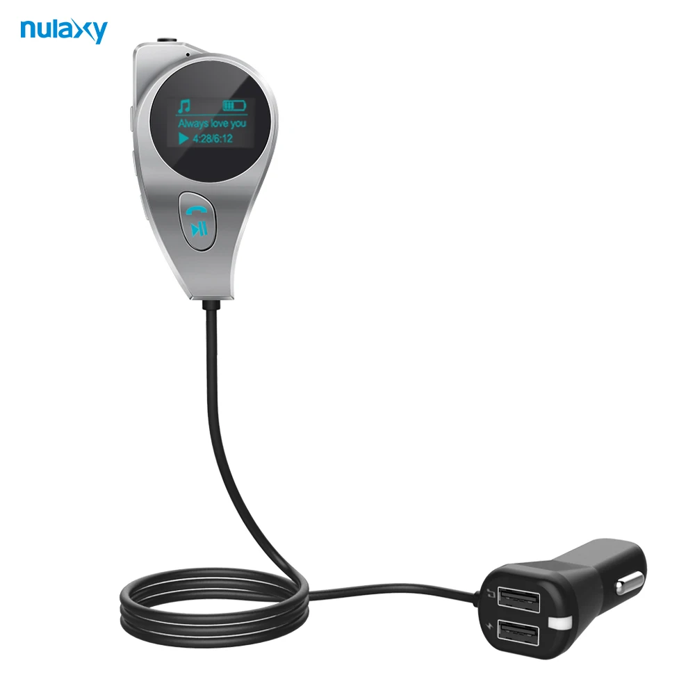 

Nulaxy Magnetic Clip Car FM Transmitter Wireless Bluetooth FM Modulator Radio Car MP3 Players Support USB Flash Drive TF Card
