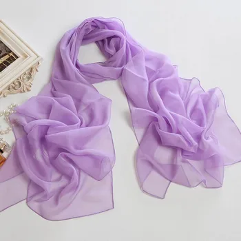 

plain silk scarf shawl beach sarong women chiffon cape pareo opera capes long stole tippet bright colors soft mujer wraps shawl