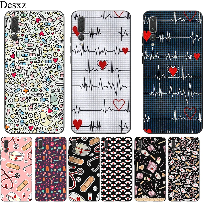 Silicone Mobile Phone Case For Honor Note 10 9 7X 7C 8X 8C 7A 6A 8 Lite Cover Nurse Medical Medicine Health Heart Shell Bag | Мобильные