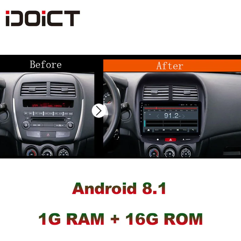 Cheap IDOICT Android 8.1 Car DVD Player GPS Navigation Multimedia For Mitsubishi ASX Radio 2010-2015 car stereo 5