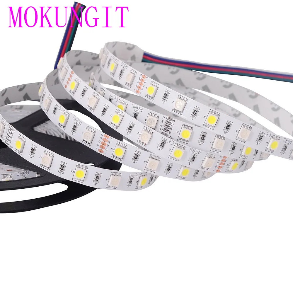 5 м DC12V RGBW 5050 SMD светодиодный светильник RGB+ CW(RGB+ холодный белый) RGB+ WW(RGB+ теплый белый) 60 Светодиодный s/M 300 светодиодный гибкий светильник