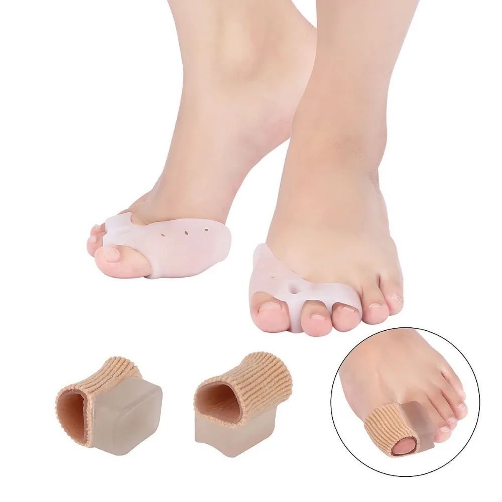 4 Pcs/lot Gel Toe Separator Bunion Splint Silicone Toe Spacer Hallux