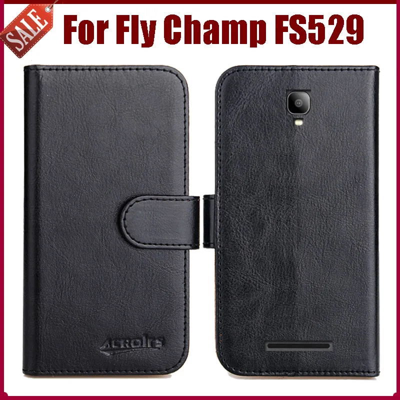 Hot Sale! Fly Champ FS529 Case New Arrival 6 Colors High Quality Flip Leather Protective Phone Cover For Fly Champ FS529 Case