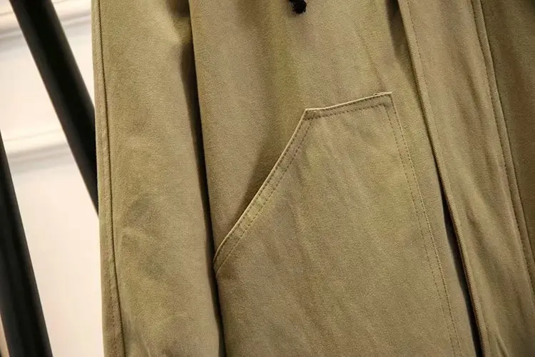 Hooded Casual Long Trench Women Coats for Spring Autumn Loose Plus Size Trench Outerwear KKFY2988