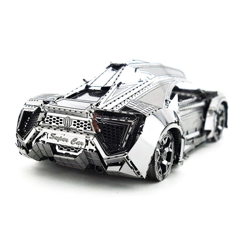 Супер автомобиль из нержавеющей стали 3D металлические нано-размерные наборы головоломка сборка вырезанная модель головоломка креативный подарок на день рождения украшение