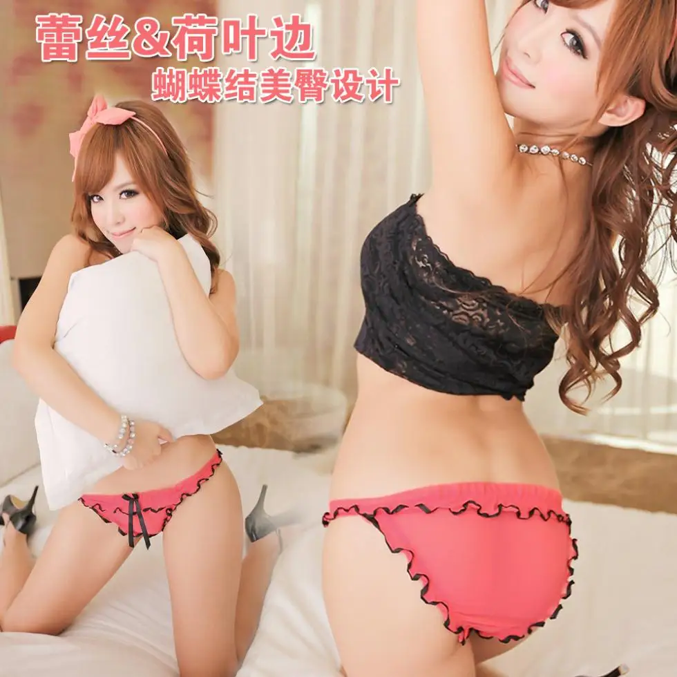New Arrival Fashion Gorgeous Sexy Lace underwear women Ruffles Briefs Seamless Comfortable Low Waist Underwear FreeSize *2142 |