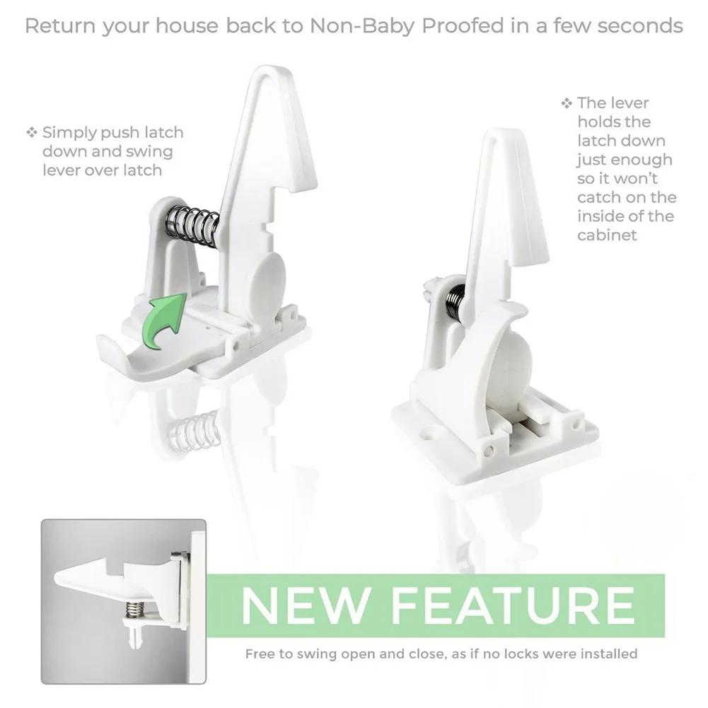 10 قطعة/المجموعة أقفال أمان للأطفال الأطفال طفل الأمن الأثاث المزالج قفل ل درج حجرة خزانة WWO66