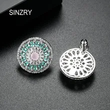 Sinzry Мода Богемия Стиль фианит плиты Серьги-гвоздики для Для Женщин Multi Цвет модные креативные серьги ювелирные изделия