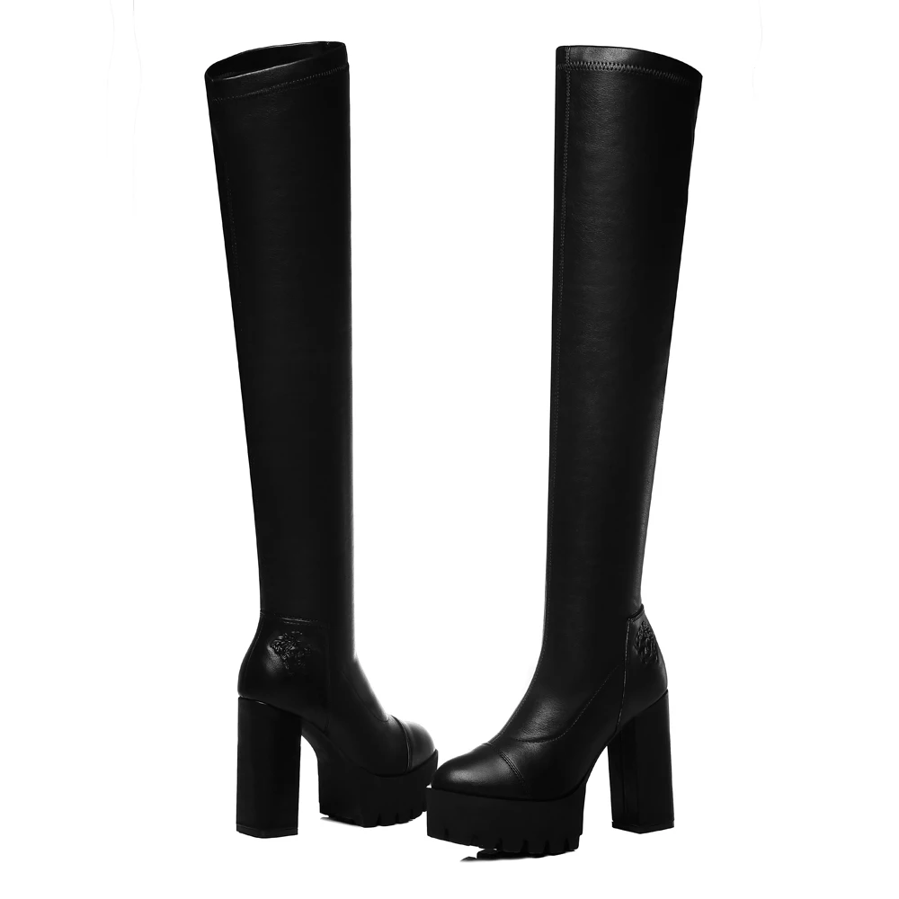 Guciheaven2020 Fashion Over the knee Boots Women Winter Long Boots Super High Heels 10cm Platform 4cm Shaft perimeter 38cm Shoes