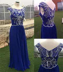 Распродажа 2019 Выпускные платья длинный, ярко-синего цвета сияющие Кристаллы Быстрая доставка женские формальные одежда в стиле кэжуал